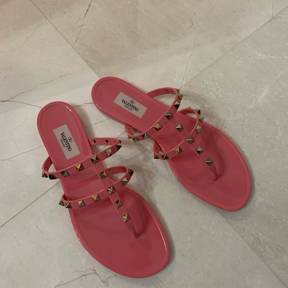 VALENTINO GARAVANI Rockstud Jelly Sandal Shoes Size 40 - Picture 4 of 15